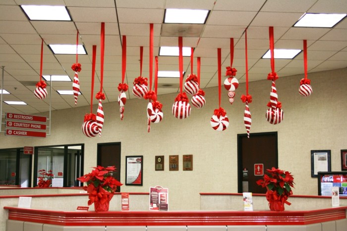 Office desk christmas decoration