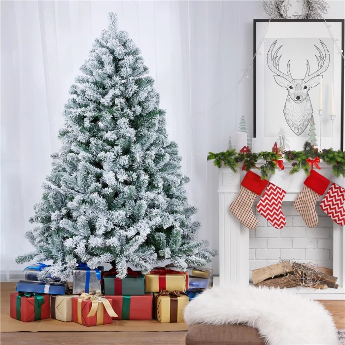 Frosted christmas tree decoration ideas