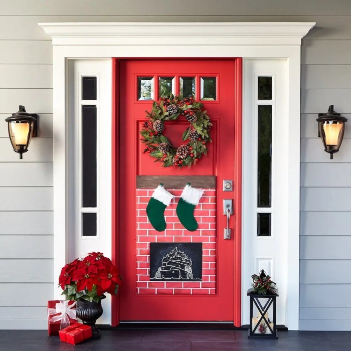 Christmas decoration ideas for a door