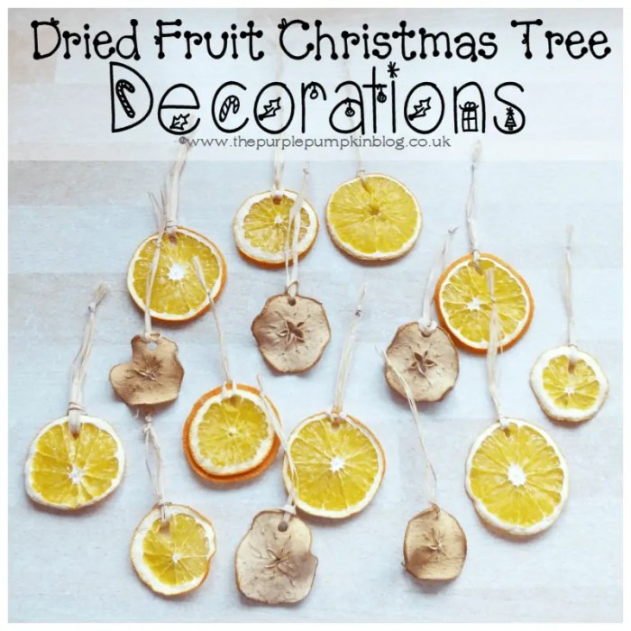 Dried fruit for decoration at christmas