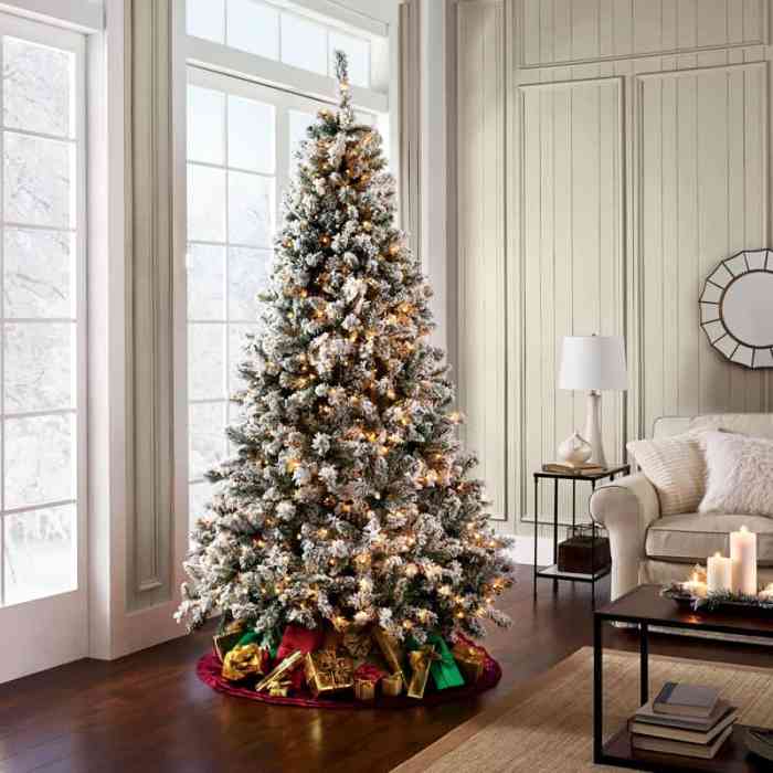 Frosted christmas tree decoration ideas