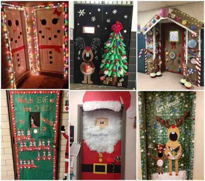 Classroom christmas door decoration