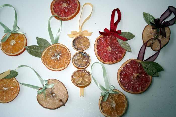 Dried fruit for decoration at christmas