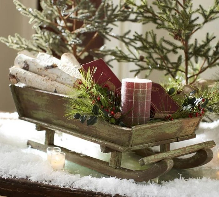 Christmas sleigh decoration ideas